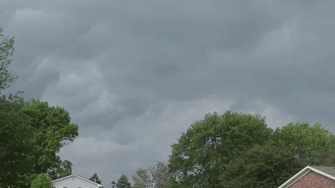 Storm Clouds approaching with Trees 動画素材 76327136