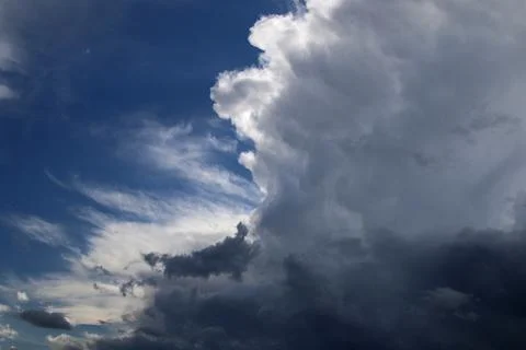 Storm clouds background, dramatic sky Stock Photos