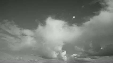 Storm clouds Black and white Stock Footage 21939701