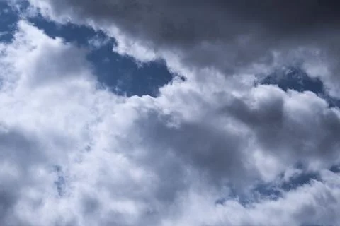 Storm clouds in the blue sky background image Foto stock