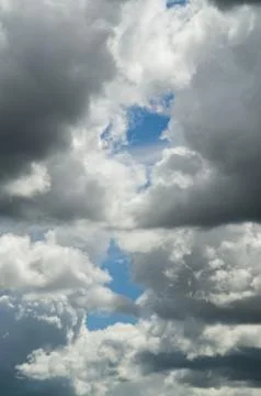 Storm clouds with blue sky background Stock Photos
