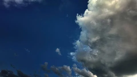Storm clouds in the blue sky Stock Photos
