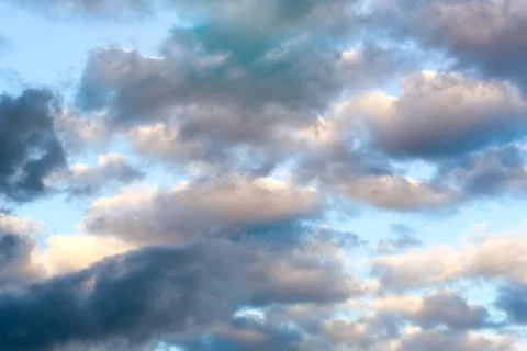 Storm clouds blurred soft focus toning Stock Photos