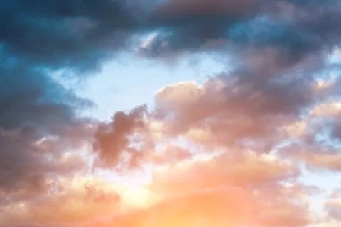 Storm clouds blurred soft focus toning Stock Photos