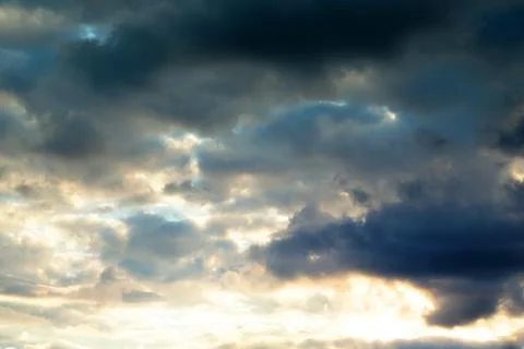 Storm clouds blurred soft focus toning Stock Photos