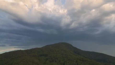 Storm Clouds Brewing Over Mountain Top 스톡 동영상 267798430