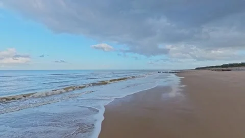 Storm clouds build over the coast Stock-Footage 254982530