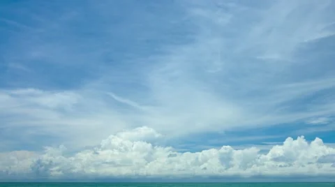 Storm Clouds Building over a Bold, Flat Seascape Видео 56533120