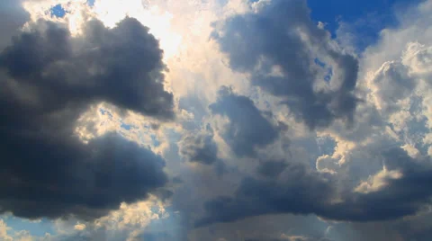 Storm clouds converge and close the sun Stock Footage 28383057