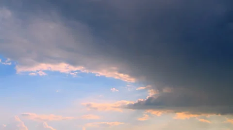 Storm clouds cover the sun Stock Footage 26640038