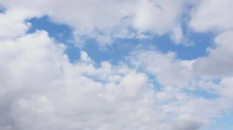 Storm clouds dissolve over blue sky. End of the rain. Time lapse Stock Footage 49337009