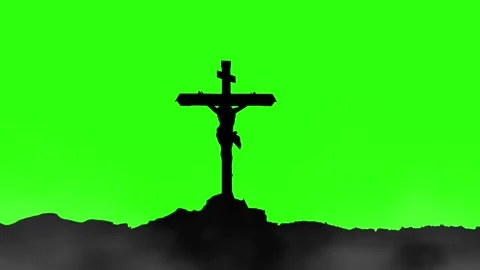 Storm Clouds Gather Over the Cross of Redemption Stock Footage 312236338