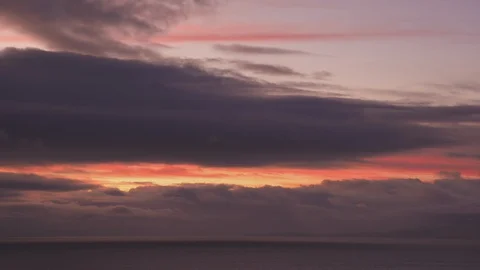 Storm clouds gather over a dark ocean Stock Footage 102866151