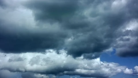 Storm clouds gathering over the Firth of Forth in central Scotland. Time lapse Stock Footage 91460472