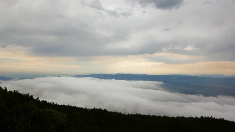 Storm clouds in the High Tatras Stock Footage 115488866