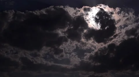 Storm clouds that I race in across the sky, over a sun that has no power Stock Footage 63390032