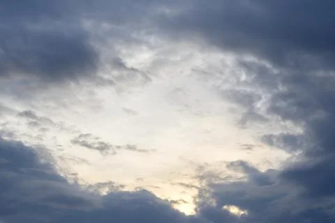 Storm Clouds, Light and Dark Cloudy Sky. Foto stock