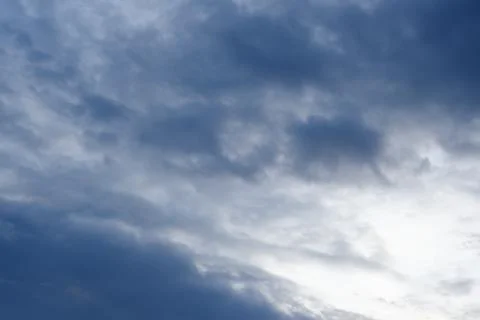 Storm Clouds, Light and Dark Cloudy Sky. Stock Photos