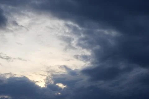 Storm Clouds, Light and Dark Cloudy Sky. Stock-Fotos
