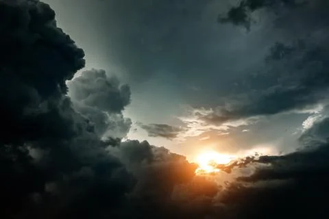 Storm Clouds with a Light Stock Photos