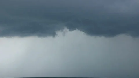 Storm clouds lightning and shelf clouds on severe thunderstorm Stock Footage 36887340