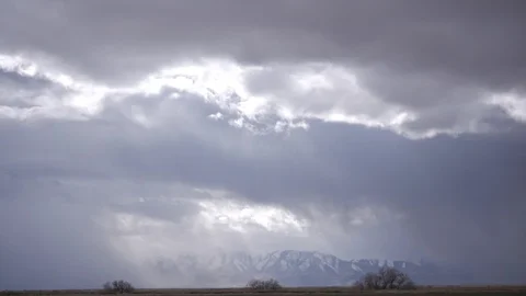 Storm Clouds Mountain Timelapse Utah b Vídeo Stock 95758097