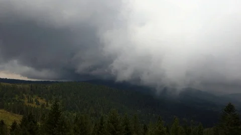 Storm clouds in the mountains Stock Footage 116629260