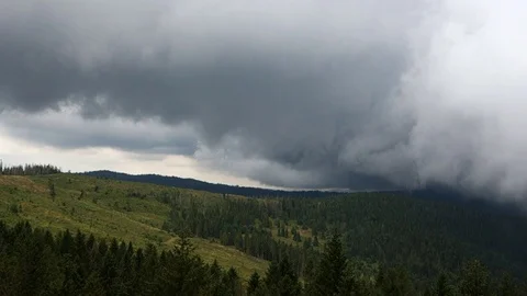 Storm clouds in the mountains Stock Footage 116629368