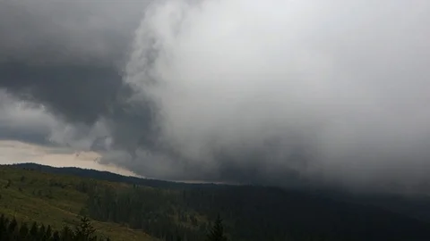 Storm clouds in the mountains Stock Footage 116630137