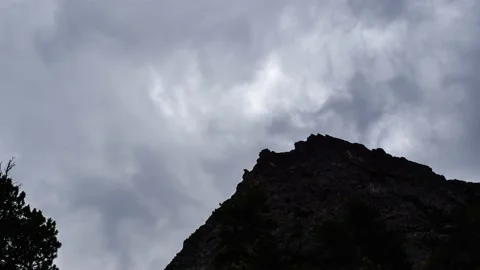 Storm clouds in the mountains Stock Footage 132254727