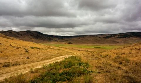 Storm clouds in the mountains Stock Photos