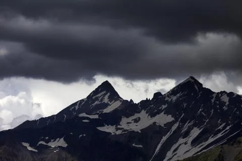 Storm clouds in mountains Stock Photos