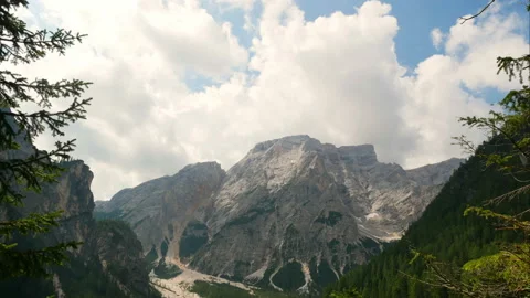 Storm clouds mountains rain day fog sunny Stock Footage 130232815