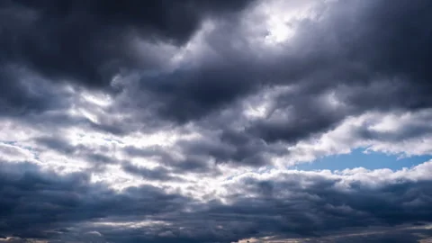 Storm Clouds Move in the Sky, Timelapse Stock Footage 253469921