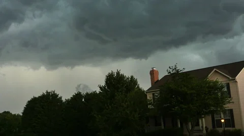 Storm Clouds Moving Fast Over Neighborhood Time Lapse, 4K Video stock 52976560