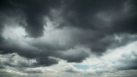 Storm Clouds Moving in the Sky. Time Lapse Stock Footage 74358216