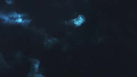 Storm clouds at night over the sea and sparkling lightning in the clouds 스톡 일러스트