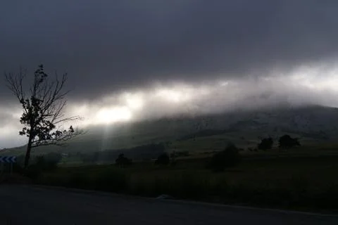 Storm clouds over the Alps Stock Photos