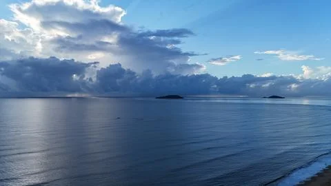 Storm clouds over Atlantic Ocean. Stock Photos