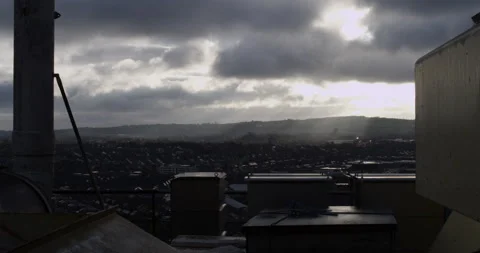 STORM CLOUDS OVER BELFAST - 80s Stock Footage 141534513