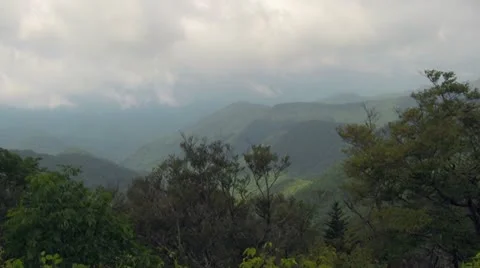 Storm Clouds over the Blue Ridge Mountains Stock Footage 12651635
