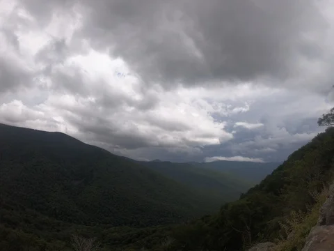 Storm Clouds Over The Blue Ridge Mountains Stock Footage