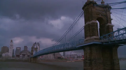 Storm clouds over Cincinnati Ohio. Видео 26964998