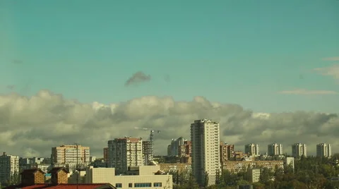 Storm Clouds over the City Stock Footage 41496415