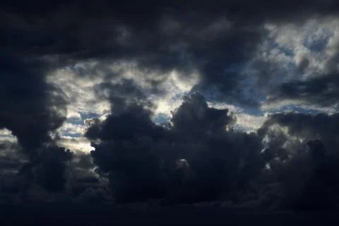 Storm clouds over the city Stock Photos