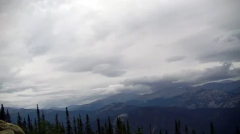 Storm clouds over the colorful mountains. Stock Footage 68963944