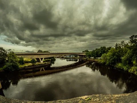 Storm Clouds over Ferrybridge Stock Photos
