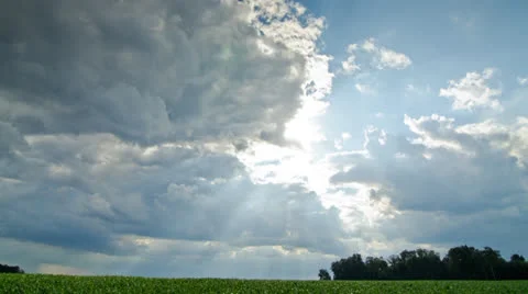 Storm Clouds Over Field Stock Footage 22983800