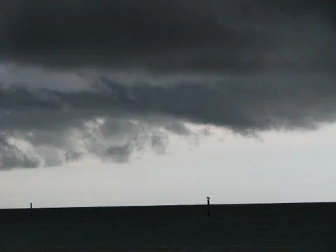 Storm clouds over gulf Stock Photos