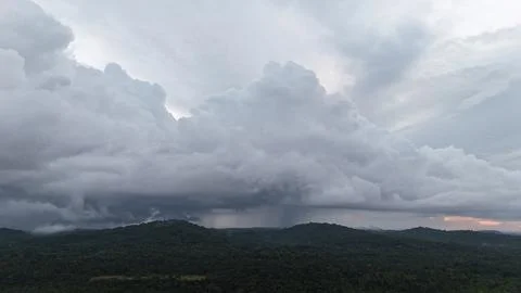 Storm Clouds Over Hills. Stock Photos